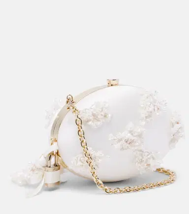 Self-Portrait Oval Small embellished satin clutch | Thumbnail 5 Self-Portrait Oval Small embellished satin clutch | Thumbnail 5