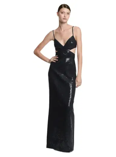 Michael Kors Collection Hand-Embroidered Sequin Double Crepe Sablé Cutout Gown | Thumbnail 1 Michael Kors Collection Hand-Embroidered Sequin Double Crepe Sablé Cutout Gown | Thumbnail 1