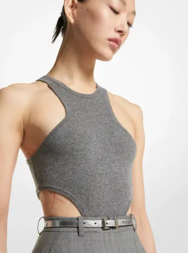 Michael Kors Collection Metallic Crocodile Embossed Leather Trouser Belt | Thumbnail 2 Michael Kors Collection Metallic Crocodile Embossed Leather Trouser Belt | Thumbnail 2