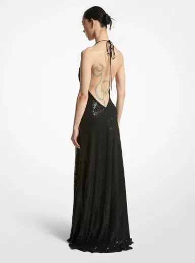 Michael Kors Collection Hand-Embroidered Sequin Viscose Cowl Gown | Thumbnail 2 Michael Kors Collection Hand-Embroidered Sequin Viscose Cowl Gown | Thumbnail 2