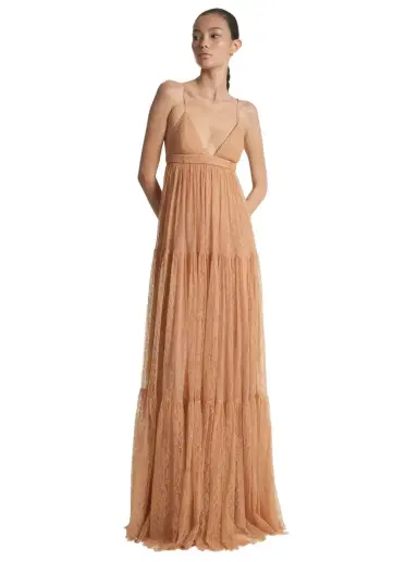 Michael Kors Collection Chantilly Lace Slip Gown | Thumbnail 1 Michael Kors Collection Chantilly Lace Slip Gown | Thumbnail 1