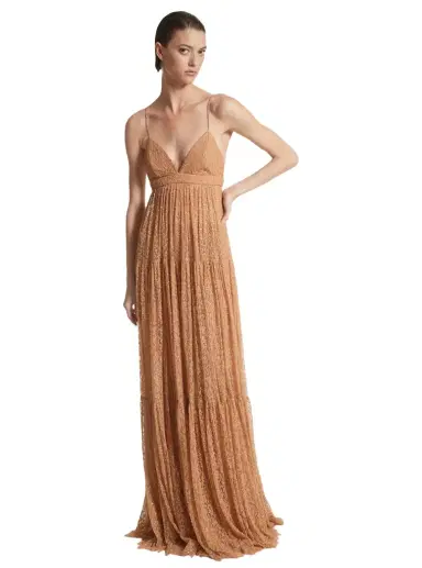 Michael Kors Collection Hand-Embroidered Sequin Chantilly Lace Slip Gown | Thumbnail 1 Michael Kors Collection Hand-Embroidered Sequin Chantilly Lace Slip Gown | Thumbnail 1