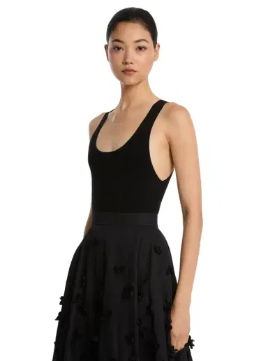 Michael Kors Collection Stretch Viscose Bodysuit | Thumbnail 1 Michael Kors Collection Stretch Viscose Bodysuit | Thumbnail 1