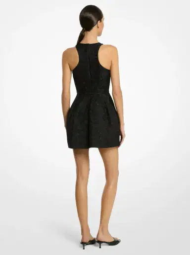 Michael Kors Collection Floral Matelassé Racerback Bubble Dress | Thumbnail 2 Michael Kors Collection Floral Matelassé Racerback Bubble Dress | Thumbnail 2