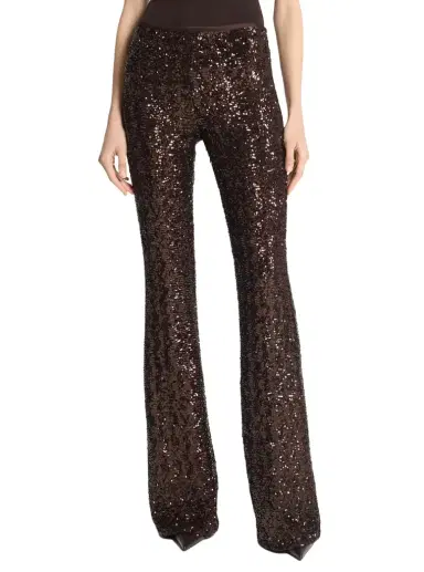 Michael Kors Collection Sequined Stretch Flared Pants | Thumbnail 1 Michael Kors Collection Sequined Stretch Flared Pants | Thumbnail 1