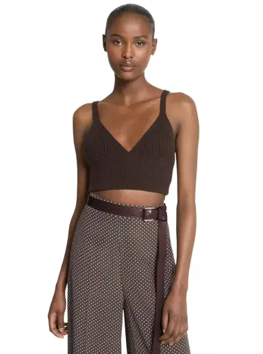 Michael Kors Collection Stretch Cashmere Bralette | Thumbnail 1 Michael Kors Collection Stretch Cashmere Bralette | Thumbnail 1