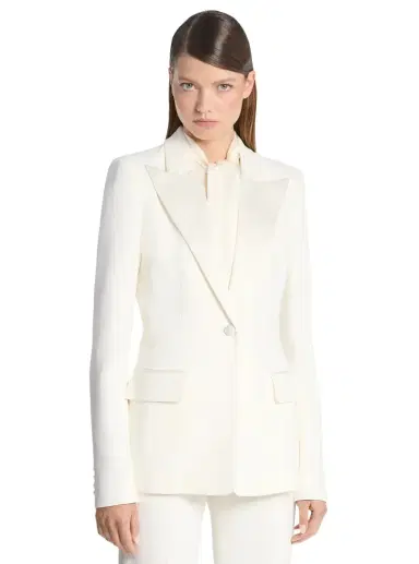 Michael Kors Collection Georgina Hand Embellished Double Crepe Sablé Blazer | Thumbnail 1 Michael Kors Collection Georgina Hand Embellished Double Crepe Sablé Blazer | Thumbnail 1