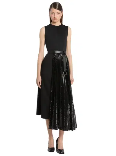 Michael Kors Collection Hand-Embroidered Sequin Tulle and Satin Sheath Dress | Thumbnail 1 Michael Kors Collection Hand-Embroidered Sequin Tulle and Satin Sheath Dress | Thumbnail 1