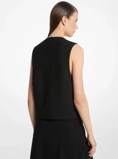 Michael Kors Collection Wool Broadcloth Cropped Vest | Thumbnail 2 Michael Kors Collection Wool Broadcloth Cropped Vest | Thumbnail 2