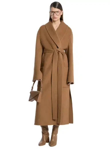 Michael Kors Collection Double Faced Brushed Alpaca Blend Bathrobe Coat | Thumbnail 1 Michael Kors Collection Double Faced Brushed Alpaca Blend Bathrobe Coat | Thumbnail 1