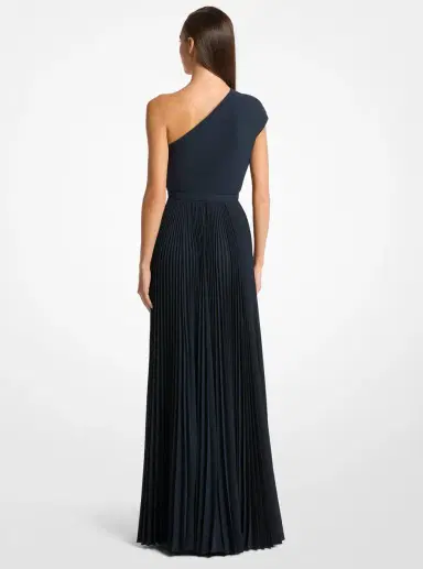 Michael Kors Collection Pleated Georgette One-Shoulder Gown | Thumbnail 2 Michael Kors Collection Pleated Georgette One-Shoulder Gown | Thumbnail 2