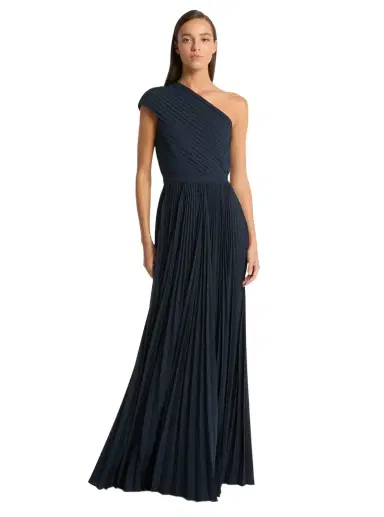 Michael Kors Collection Pleated Georgette One-Shoulder Gown | Thumbnail 1 Michael Kors Collection Pleated Georgette One-Shoulder Gown | Thumbnail 1