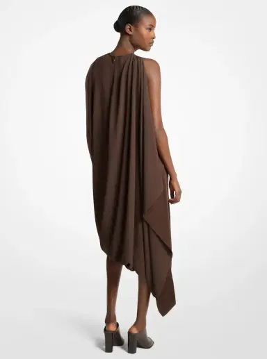 Michael Kors Collection Draped Techno Satin Sail Dress | Thumbnail 2 Michael Kors Collection Draped Techno Satin Sail Dress | Thumbnail 2