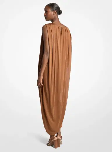 Michael Kors Collection Draped Chiffon Jersey Dress | Thumbnail 2 Michael Kors Collection Draped Chiffon Jersey Dress | Thumbnail 2