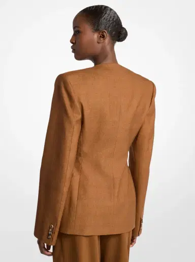Michael Kors Collection Silk Canvas Belted Wrap Jacket | Thumbnail 2 Michael Kors Collection Silk Canvas Belted Wrap Jacket | Thumbnail 2