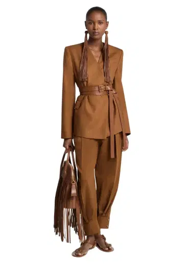 Michael Kors Collection Silk Canvas Belted Wrap Jacket | Thumbnail 1 Michael Kors Collection Silk Canvas Belted Wrap Jacket | Thumbnail 1