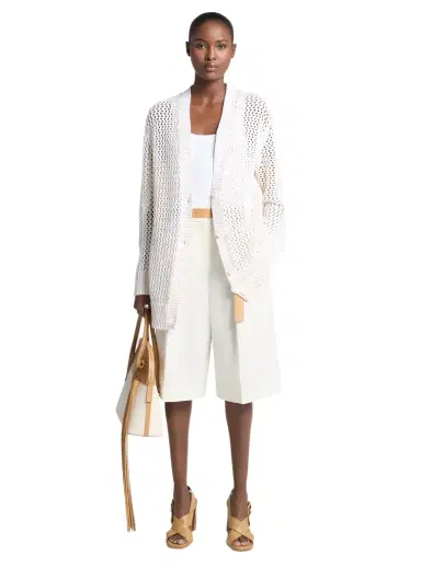 Michael Kors Collection Hand-Crocheted Cotton and Cashmere Cardigan | Thumbnail 1 Michael Kors Collection Hand-Crocheted Cotton and Cashmere Cardigan | Thumbnail 1