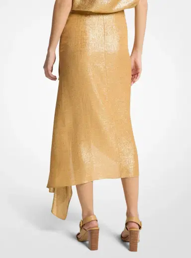 Michael Kors Collection Silk Blend Georgette Lamé Cascade Skirt | Thumbnail 2 Michael Kors Collection Silk Blend Georgette Lamé Cascade Skirt | Thumbnail 2