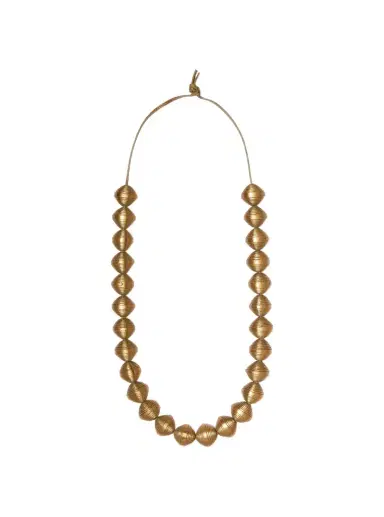 Michael Kors Collection Metallic Leather Beads Necklace | Thumbnail 1 Michael Kors Collection Metallic Leather Beads Necklace | Thumbnail 1