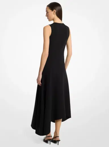 Michael Kors Collection Double Faced Stretch Wool Crepe Asymmetric Draped Dress | Thumbnail 2 Michael Kors Collection Double Faced Stretch Wool Crepe Asymmetric Draped Dress | Thumbnail 2