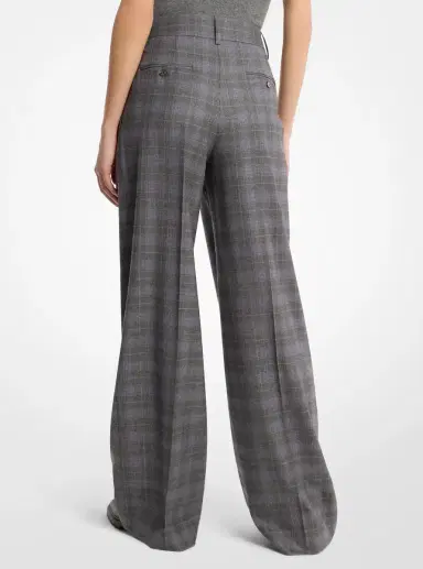 Michael Kors Collection Glen Plaid Wool Pleated Slouch Trousers | Thumbnail 2 Michael Kors Collection Glen Plaid Wool Pleated Slouch Trousers | Thumbnail 2
