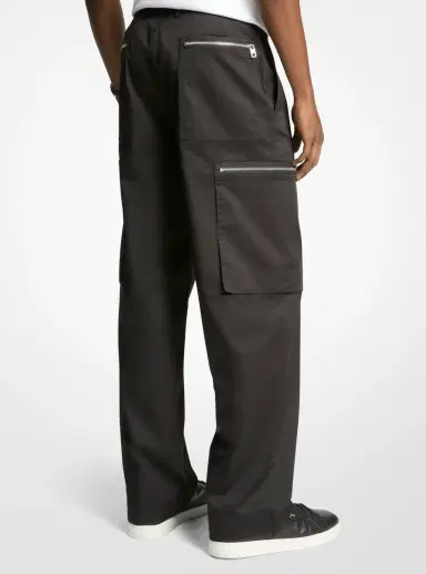 Michael Kors Collection Wide-Leg Woven Zip Cargo Pant | Thumbnail 2 Michael Kors Collection Wide-Leg Woven Zip Cargo Pant | Thumbnail 2
