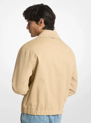 Michael Kors Collection Cotton Blend Blouson Jacket in | Thumbnail 2 Michael Kors Collection Cotton Blend Blouson Jacket in | Thumbnail 2