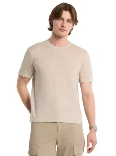 Michael Kors Collection Linen and Cotton T-Shirt in Green | Thumbnail 1 Michael Kors Collection Linen and Cotton T-Shirt in Green | Thumbnail 1