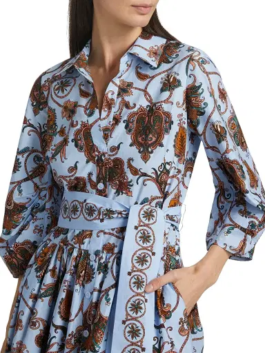 Cara Cara Women's Raya Floral Tie-Waist Dress - Marcel Blue | Thumbnail 6 Cara Cara Women's Raya Floral Tie-Waist Dress - Marcel Blue | Thumbnail 6