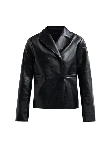 rag & bone Women's Finley Faux Leather Coat - Black | Thumbnail 1 rag & bone Women's Finley Faux Leather Coat - Black | Thumbnail 1