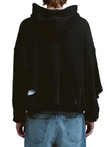Nahmias Men's Thermal-Lined Zip-Front Hoodie - Aged Black | Thumbnail 2 Nahmias Men's Thermal-Lined Zip-Front Hoodie - Aged Black | Thumbnail 2