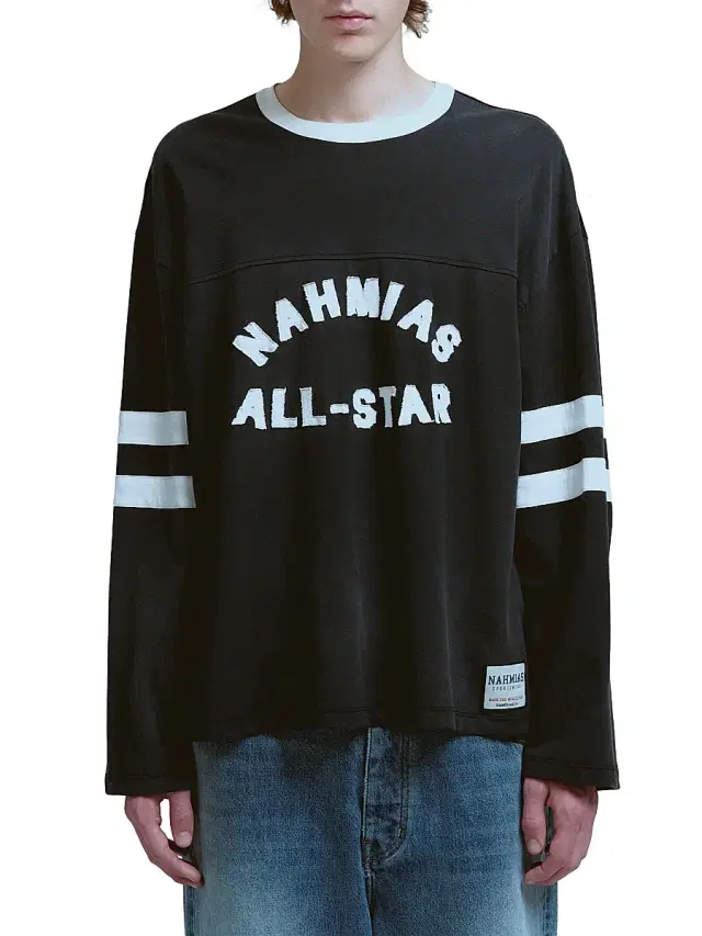 Men's All Star Varsity Long-Sleeve Jersey - Worn Black Men's All Star Varsity Long-Sleeve Jersey - Worn Black