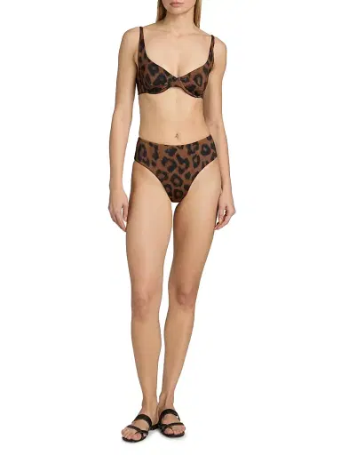 Beach Riot Women's Lulu Animal-Print Bikini Top - Caramel Leopard | Thumbnail 2 Beach Riot Women's Lulu Animal-Print Bikini Top - Caramel Leopard | Thumbnail 2