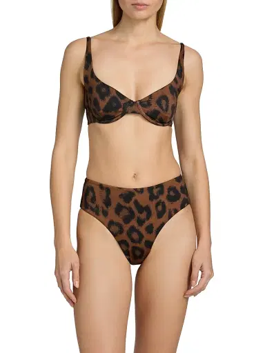 Beach Riot Women's Lulu Animal-Print Bikini Top - Caramel Leopard | Thumbnail 3 Beach Riot Women's Lulu Animal-Print Bikini Top - Caramel Leopard | Thumbnail 3