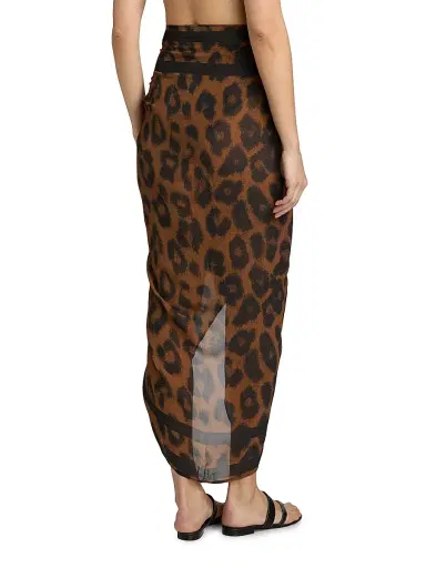 Beach Riot Women's Sunny Leopard-Print Sarong - Caramel Leopard | Thumbnail 5 Beach Riot Women's Sunny Leopard-Print Sarong - Caramel Leopard | Thumbnail 5