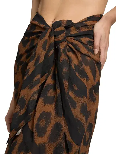 Beach Riot Women's Sunny Leopard-Print Sarong - Caramel Leopard | Thumbnail 6 Beach Riot Women's Sunny Leopard-Print Sarong - Caramel Leopard | Thumbnail 6