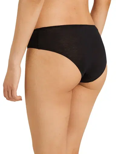 Hanro Women's Ultralight Daywear Hi-Cut Brief - Black | Thumbnail 2 Hanro Women's Ultralight Daywear Hi-Cut Brief - Black | Thumbnail 2