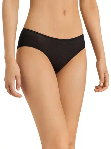 Hanro Women's Ultralight Daywear Hi-Cut Brief - Black | Thumbnail 1 Hanro Women's Ultralight Daywear Hi-Cut Brief - Black | Thumbnail 1