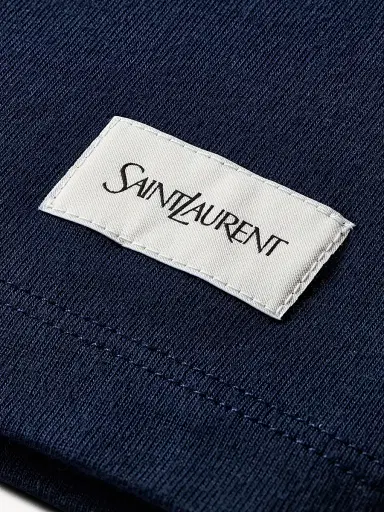 Saint Laurent Men's T-Shirt - Navy | Thumbnail 6 Saint Laurent Men's T-Shirt - Navy | Thumbnail 6