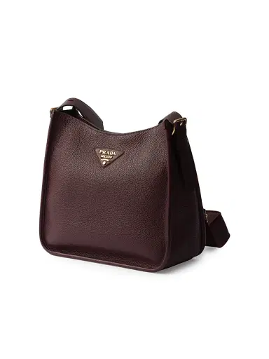 Prada Women's Leather Shoulder Bag - Dark Red | Thumbnail 3 Prada Women's Leather Shoulder Bag - Dark Red | Thumbnail 3