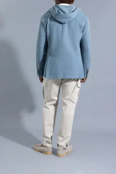 ELEVENTY Hooded Blazer - Denim | Thumbnail 4 ELEVENTY Hooded Blazer - Denim | Thumbnail 4