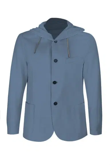 ELEVENTY Hooded Blazer - Denim | Thumbnail 1 ELEVENTY Hooded Blazer - Denim | Thumbnail 1