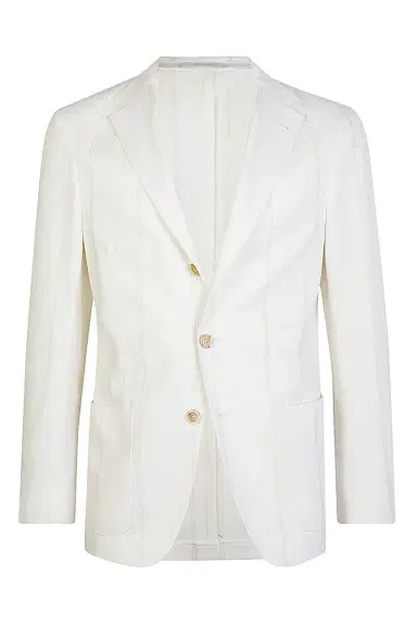 ELEVENTY Micro Texture Single Breasted Blazer - White | Thumbnail 1 ELEVENTY Micro Texture Single Breasted Blazer - White | Thumbnail 1