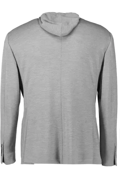 ELEVENTY Single Breast Hooded Blazer - Light Gray Melange | Thumbnail 2 ELEVENTY Single Breast Hooded Blazer - Light Gray Melange | Thumbnail 2