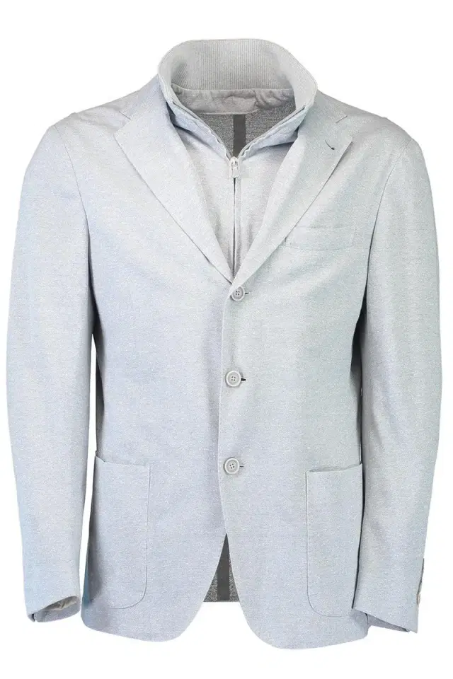 Single Breasted Collar Jacket - Denim Single Breasted Collar Jacket - Denim