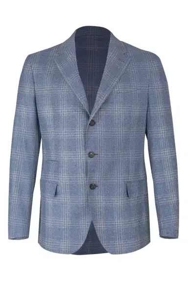 ELEVENTY Single Breasted Jacket - Blue | Thumbnail 1 ELEVENTY Single Breasted Jacket - Blue | Thumbnail 1