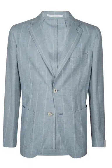ELEVENTY Single Breasted Soft Jacket - Blue | Thumbnail 1 ELEVENTY Single Breasted Soft Jacket - Blue | Thumbnail 1