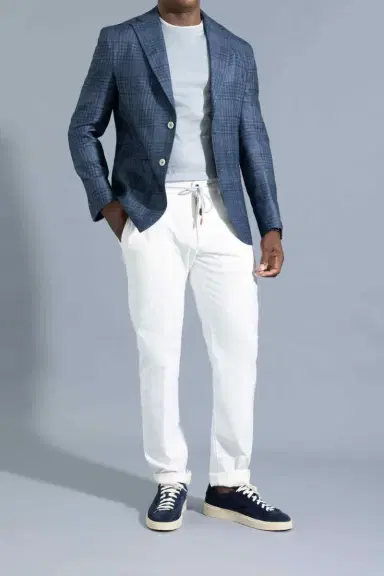 ELEVENTY Single Breasted Soft Jacket - Blue | Thumbnail 2 ELEVENTY Single Breasted Soft Jacket - Blue | Thumbnail 2