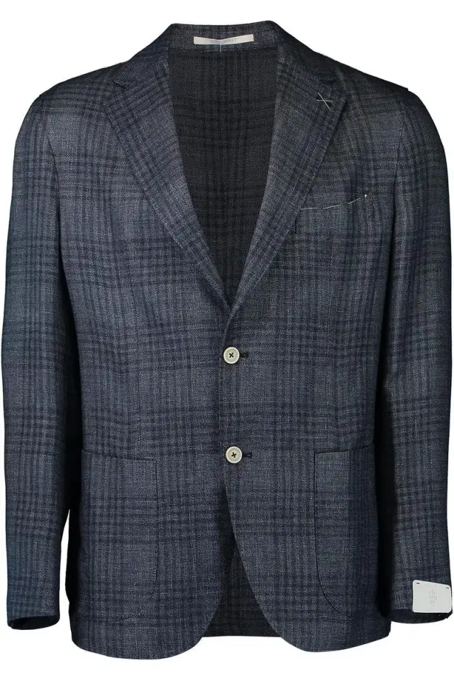 Single Breasted Soft Jacket - Blue Single Breasted Soft Jacket - Blue