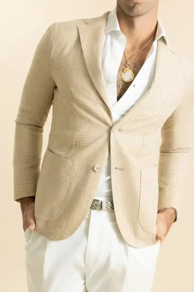 ELEVENTY Single Breasted Soft Jacket - Coriander | Thumbnail 2 ELEVENTY Single Breasted Soft Jacket - Coriander | Thumbnail 2